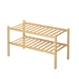 NNETM Bamboo Shoe Rack: Stack & Fold Design