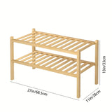 NNETM Bamboo Shoe Rack: Stack & Fold Design