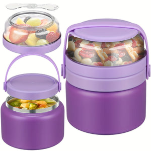 NNETM Thermal Jar Insulated Lunch Container Set (2-in-1)