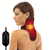NNETM USB Heated Neck Wrap with Massage(Black)