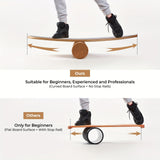 NNETM Wooden Balance Board Core Trainer for Home Fitness