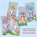 NNETM 50pcs Easter Rabbit Gift Packaging Bags