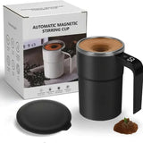 NNEOBA 380ML Self-Stirring Electric Coffee Mug Black and White Cup