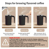 NNEOBA 380ML Self-Stirring Electric Coffee Mug Black and White Cup
