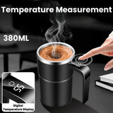 NNEOBA 380ML Self-Stirring Electric Coffee Mug Black and White Cup