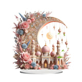 NNETM 2D Ramadan Crescent Moon & Mosque Acrylic Decor