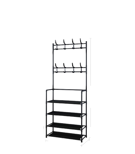 NNEOBA Coat Rack Clothes Hanger Floor Hanger Storage Wardrobe Clothing Drying Racks Shoe Rack Bathroom Furniture Hanger Rack Hangers