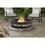 NNETM Fire Pit Ring for Outdoor Wood Burning