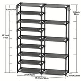 NNETM From sneakers to stilettos, this 9-tier shoe rack has room for them all