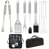 NNETM BBQ Grilling Stainless Steel Accessories Set (10pcs)