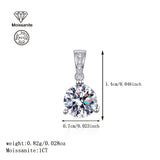 1 Carat Moissanite Teardrop Pendant