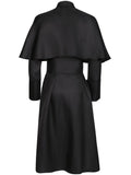 Medieval Priest Role-Play Costume – Long-Sleeve Black Monk Robe