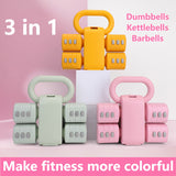 Multifunctional Dumbbells 2in 1 Home Dumbbell Kettlebells Adjustable Weight Training Kettlebells Adjustable Dumbbell & Kettlebell 0-5kg Instant Mode Switching No Battery Needed Compact Home Gym for Light Strength & Rehab