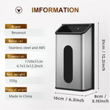 NNETM Wall-Mounted Stainless Steel Garbage Bag Dispenser