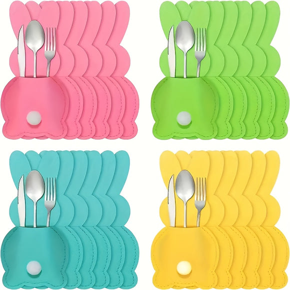 NNETM Easter Bunny Placemats Set Tableware Holders (12pcs)