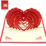 NNEOBA 3D Pop Up Love Card for Valentines & Anniversaries