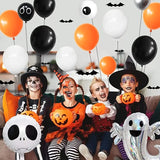 NNETM 105pcs Balloon Garland Kit: Orange & Black with Ghost Skull Balloons for Nightmare Before Christmas, Day of the Dead, Baby Shower. Perfect for Christmas, Halloween Decor