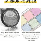 NNETM 6 Colors Chrome Mirror DIY Nail Powder Set Mermaid Nail Art Neon Pigment Powders and Glittering Effects