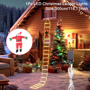 NNEOBA 3M Santa Claus Climbing Ladder with Warm Lights