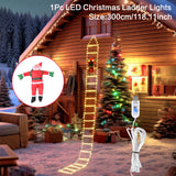 NNEOBA 3M Santa Claus Climbing Ladder with Warm Lights