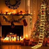 NNEOBA 3M Santa Claus Climbing Ladder with Warm Lights