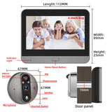 NNEOBA WiFi Smart Peephole Camera Doorbell