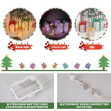 NNEOBA 3PCS Christmas Gift Boxes with Luminous Bows