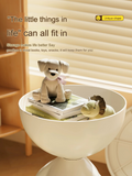 NNETB Cream White Creative Storage Side Table - 41cm Height