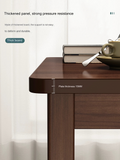 NNETB Black Walnut Side Table - Solid Wood Legs and Thickened Panel