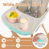 NNECW 3 in 1 Baby High Chair with Adjustable Legs and Tray for Dining-White