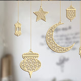 NNETM 6-Pack Ramadan Wooden Hanging Decorations