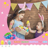 NNETM 120pcs Easter Basket Filler Set with Colorful Eggs