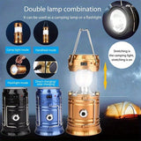 NNETM Multi-Functional Solar Handheld Camping Light LED Flashlight