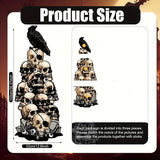 NNETM Halloween Skull & Crow Yard Stakes Outdoor Decor