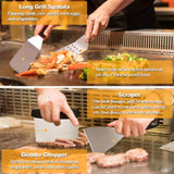 NNETM Flat Top Grill Accessories Stainless Steel Set (18pcs)