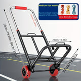 NNETM Foldable Hand Truck Cart with Adjustable Height
