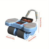 NNETM 1pc Automatic Rebound Abdominal Roller - Portable 4-Wheel