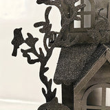 Pumpkin Spire Two-Tiered Haunted House Candle Holder