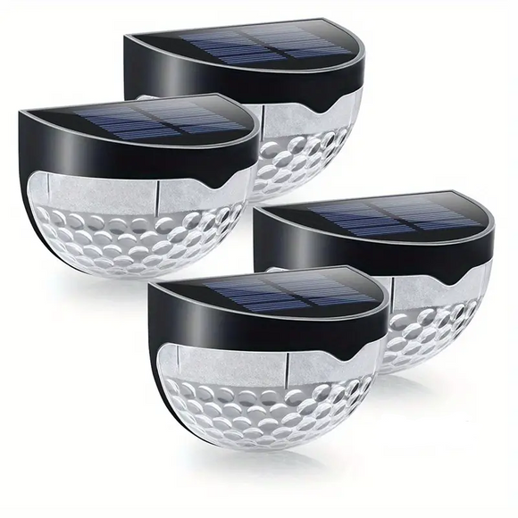 NNETM Illuminate Your Holidays: 4-Pack Solar Fence Lights for Festive Deck Decoration