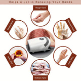 NNETM Cordless Hand Massager with Compression & Heat(White)