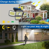 NNETM 278LEDs Solar Outdoor Motion Sensor Security Flood Lights