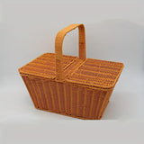 NNETM Handcrafted Rattan Picnic Basket for Outdoor Enthusiasts