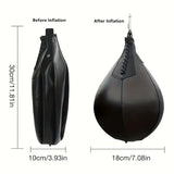 NNETM Pear-Shaped Boxing Speed Ball - Hanging Punching Bag(Black)