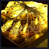 NNETM Ramadan Eid LED String Lights Star Moon Castle