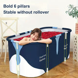 NNETM Portable Foldable Sauna Bathtub(Blue)