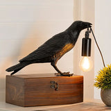 NNETM 1pc Gothic LED USB Crow Lamp - With Antique Metal Claw