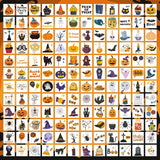 NNETM Halloween Temporary Tattoo Sheets Party Stickers (408pcs)