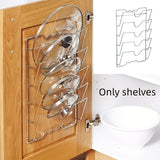 NNETM Wall-Mounted Multifunctional Kitchen Pot and Lid Rack