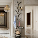 NNETM Freestanding Metal Coat Rack with Branch Hooks