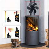 NNETM 6-Blade Wood Stove Fan - Upgrade Chimney-Bundled Type